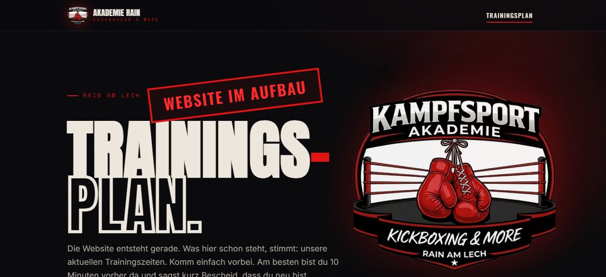 Kampfsport Akademie Rain – Screenshot